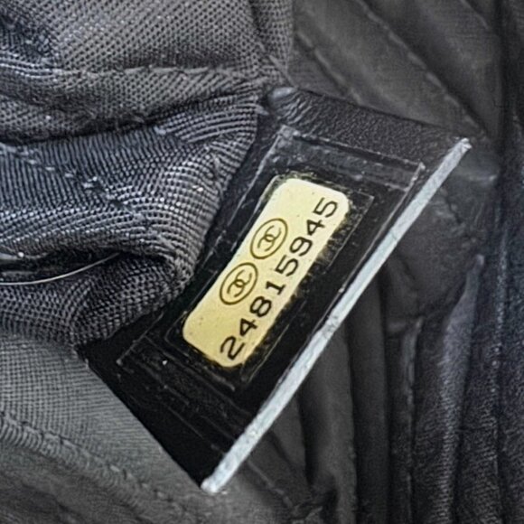 Chanel Chevron Caviar Calfskin Clutch Envelope Bag Pouch - Picture 10 of 13